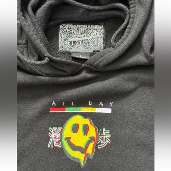 Trademark Brooklyn Cloth Graphic Hoodie Sweatshirt Smile Drip Logo Small Black - Picture 2 of 9